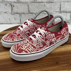 Vans OTW Repeat Mens Sz. 8 Womens Sz. 9.5 Red White Canvas Shoes 721356